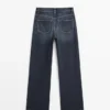 Jeans de cintura alta y pierna ancha