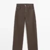 Jeans de corte globo de cintura alta Jeans de corte globo de cintura alta