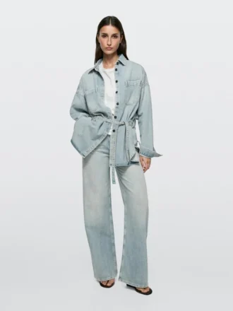 Jeans de corte recto de cintura alta
