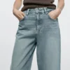 Jeans de corte recto de cintura alta Jeans de corte recto de cintura alta