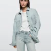 Jeans de corte recto de cintura alta Jeans de corte recto de cintura alta