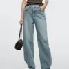Jeans de corte recto de cintura alta Jeans de corte recto de cintura alta