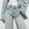 Jeans de corte recto de cintura alta Jeans de corte recto de cintura alta
