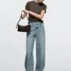 Jeans de corte recto de cintura alta Jeans de corte recto de cintura alta