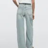Jeans de corte recto de cintura alta Jeans de corte recto de cintura alta