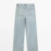 Jeans de corte recto de cintura alta Jeans de corte recto de cintura alta