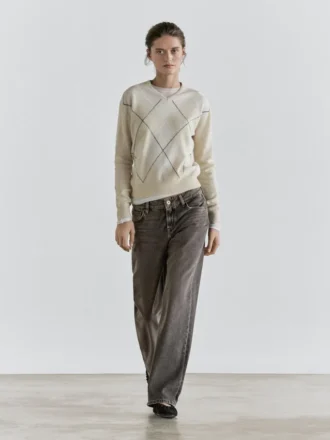 Jeans de corte recto y talle bajo