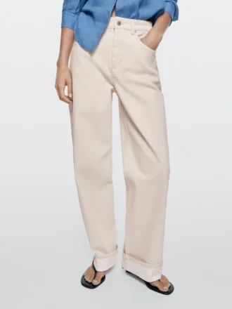 Jeans de pierna recta con dobladillo