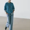 Jeans de talle bajo y pierna recta