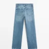 Jeans de talle bajo y pierna recta