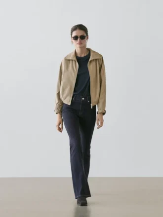 Jeans skinny de cintura alta y bajo acampanado