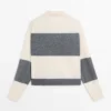 Jerséu de punto a rayas con cuello de polo Jerséu de punto a rayas con cuello de polo