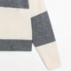 Jerséu de punto a rayas con cuello de polo Jerséu de punto a rayas con cuello de polo