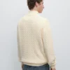 Jerséu de punto con cuello alto y cremallera Jerséu de punto con cuello alto y cremallera