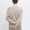 Jerséu de punto de algodón con cuello Henley Jerséu de punto de algodón con cuello Henley
