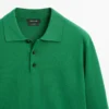 Jerséu de punto de algodón con cuello polo Jerséu de punto de algodón con cuello polo