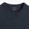 Jerséu de punto de cuello redondo de lana merino Jerséu de punto de cuello redondo de lana merino