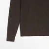 Jerséu de punto de mezcla de algodón con cuello alto Jerséu de punto de mezcla de algodón con cuello alto