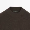 Jerséu de punto de mezcla de algodón con cuello alto Jerséu de punto de mezcla de algodón con cuello alto