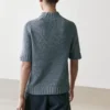 Jerséu de punto de mezcla de algodón con cuello alto Jerséu de punto de mezcla de algodón con cuello alto