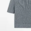 Jerséu de punto de mezcla de algodón con cuello alto Jerséu de punto de mezcla de algodón con cuello alto
