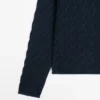 Jerséu de punto de mezcla de algodón con cuello de polo Jerséu de punto de mezcla de algodón con cuello de polo