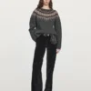 Jerséu de punto jacquard de lana