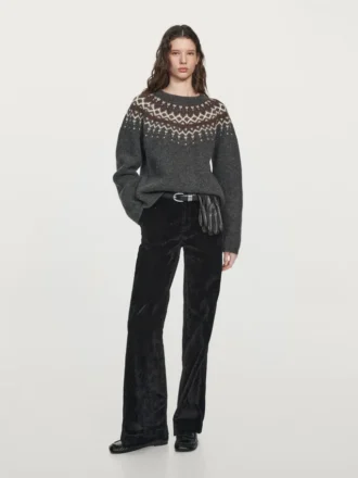 Jerséu de punto jacquard de lana