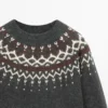 Jerséu de punto jacquard de lana