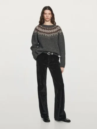 Jerséu de punto jacquard de lana