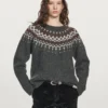 Jerséu de punto jacquard de lana