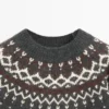 Jerséu de punto jacquard de lana