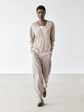Jerséu de punto oversize con cuello en V