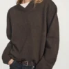 Jerséu de punto oversize con cuello en V