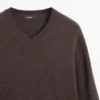 Jerséu de punto oversize con cuello en V