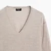 Jerséu de punto oversize con cuello en V