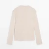 Jerséu Henley de mezcla de lana con calados Jerséu Henley de mezcla de lana con calados