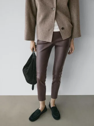 Leggings de piel napa