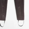 Leggings de piel napa con detalles elásticos Leggings de piel napa con detalles elásticos