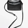 Mini bolso trenzado de piel napa Mini bolso trenzado de piel napa