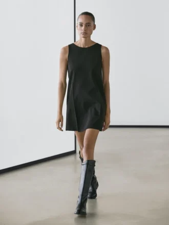 Minivestido de mezcla de lana