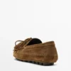 Mocasines de ante serraje con flecos y borlas Mocasines de ante serraje con flecos y borlas