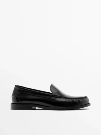 Mocasines de cuero con acabado brillante