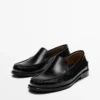 Mocasines de cuero con acabado brillante Mocasines de cuero con acabado brillante