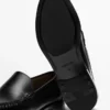 Mocasines de cuero con acabado brillante Mocasines de cuero con acabado brillante
