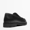 Mocasines de cuero con suela de goma y tira de un centavo Mocasines de cuero con suela de goma y tira de un centavo
