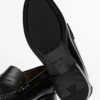Mocasines de piel con tira tipo penny Mocasines de piel con tira tipo penny