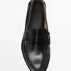 Mocasines de piel con tira tipo penny Mocasines de piel con tira tipo penny