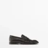 Mocasines de piel repujada