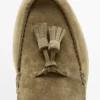 Mocasines de piel serrada con borlas Mocasines de piel serrada con borlas